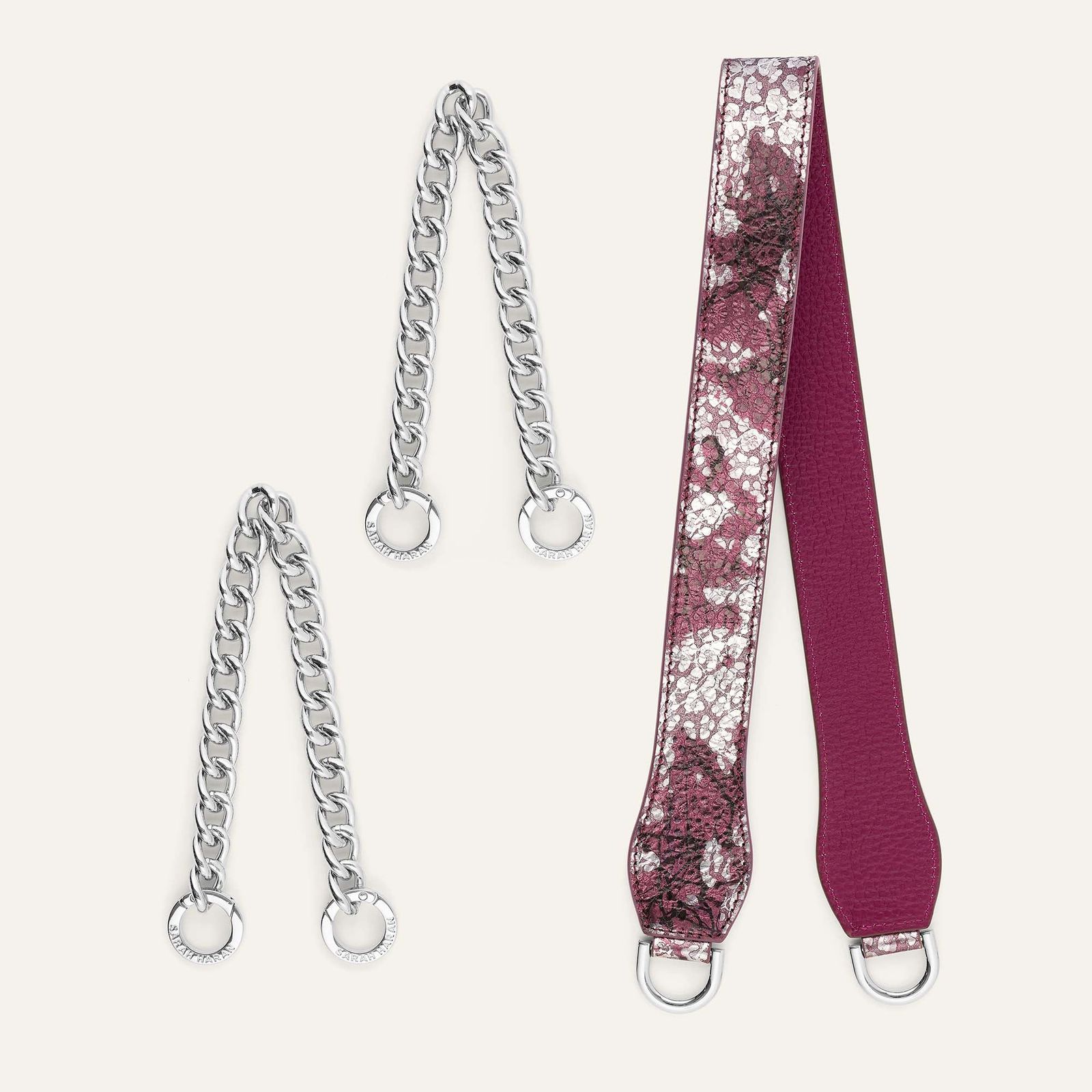 Gemini Strap | Cheri Lace with Silver hardware