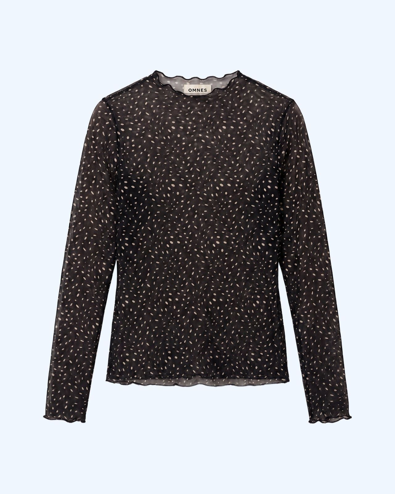 Lorrie Powermesh Top In Black Dalmation