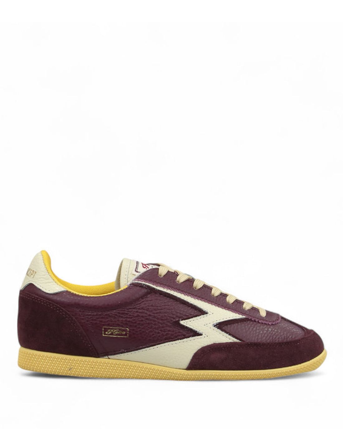 W Kobe Bordeaux Leather Off White Details KO004