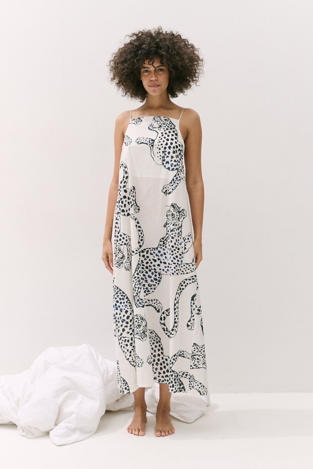 Square Nightie The Jag Print Cream