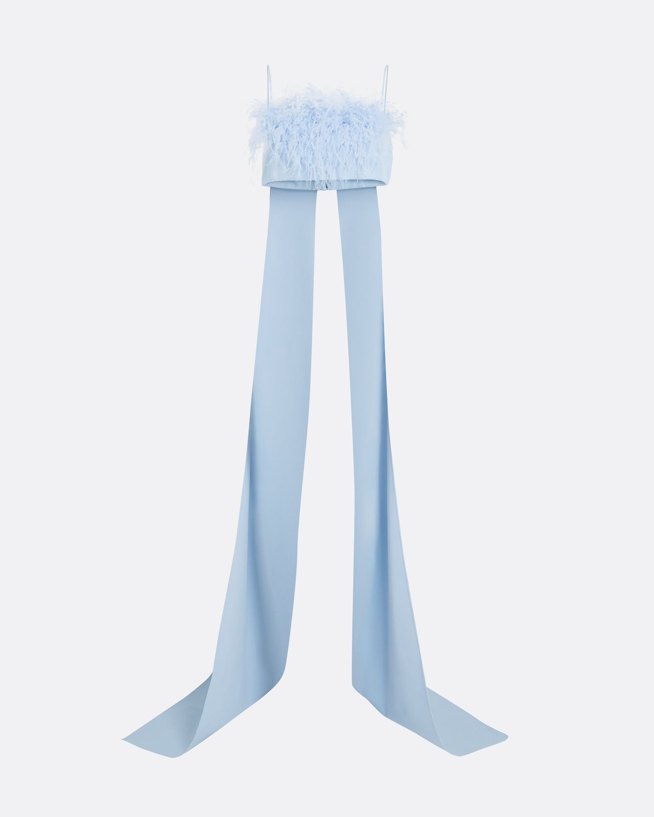 Krista Harness In Soft Sky With Feathers