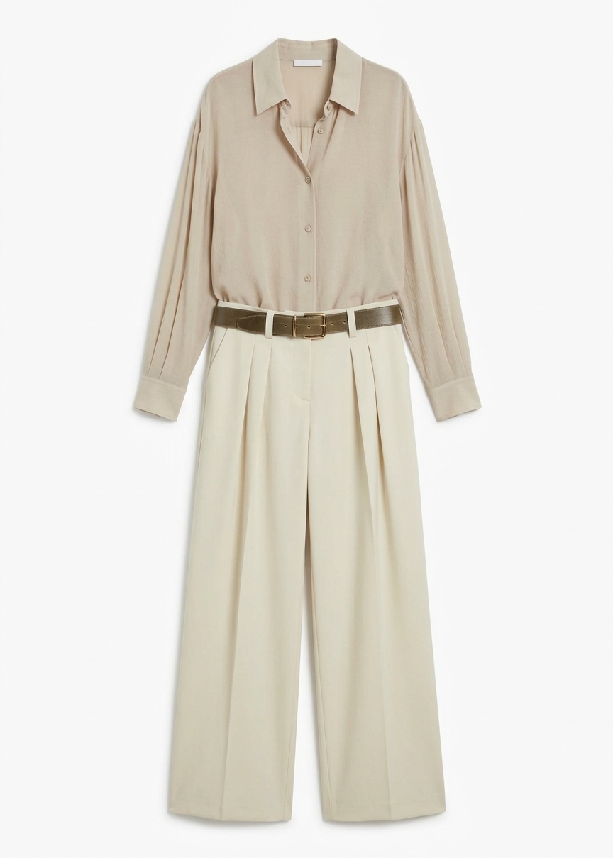 Peri Georgette Shirt - Cement