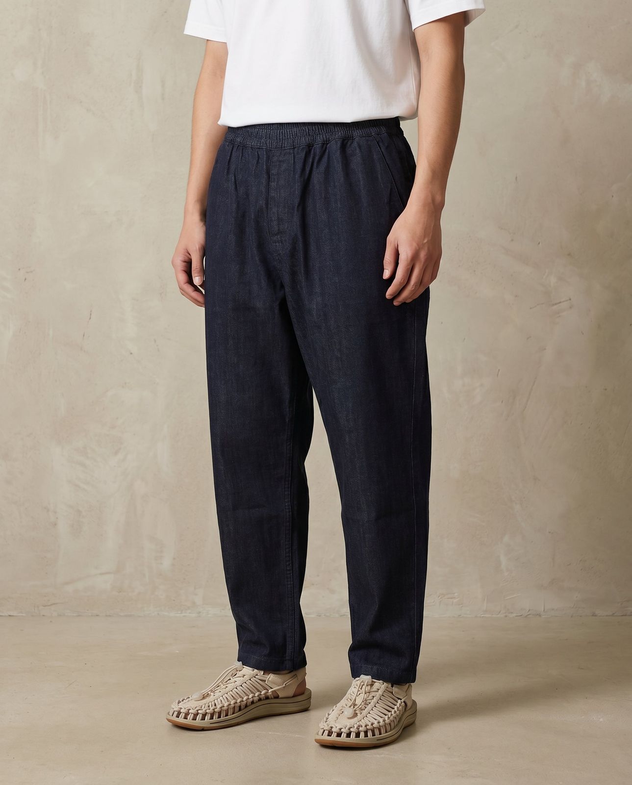 Lightweight Denim Drawstring Trouser