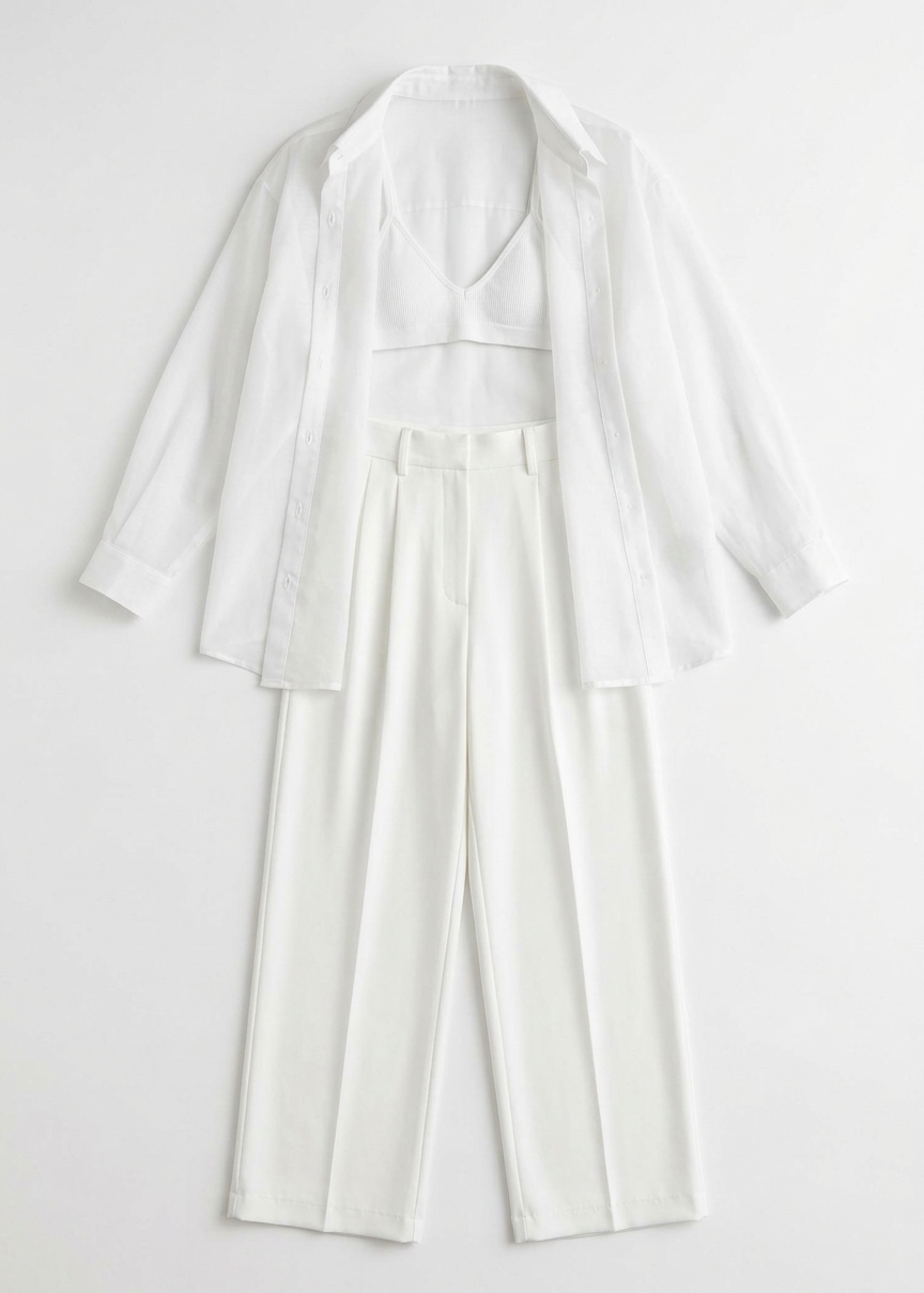 Marlow Oversized Linen Shirt - White