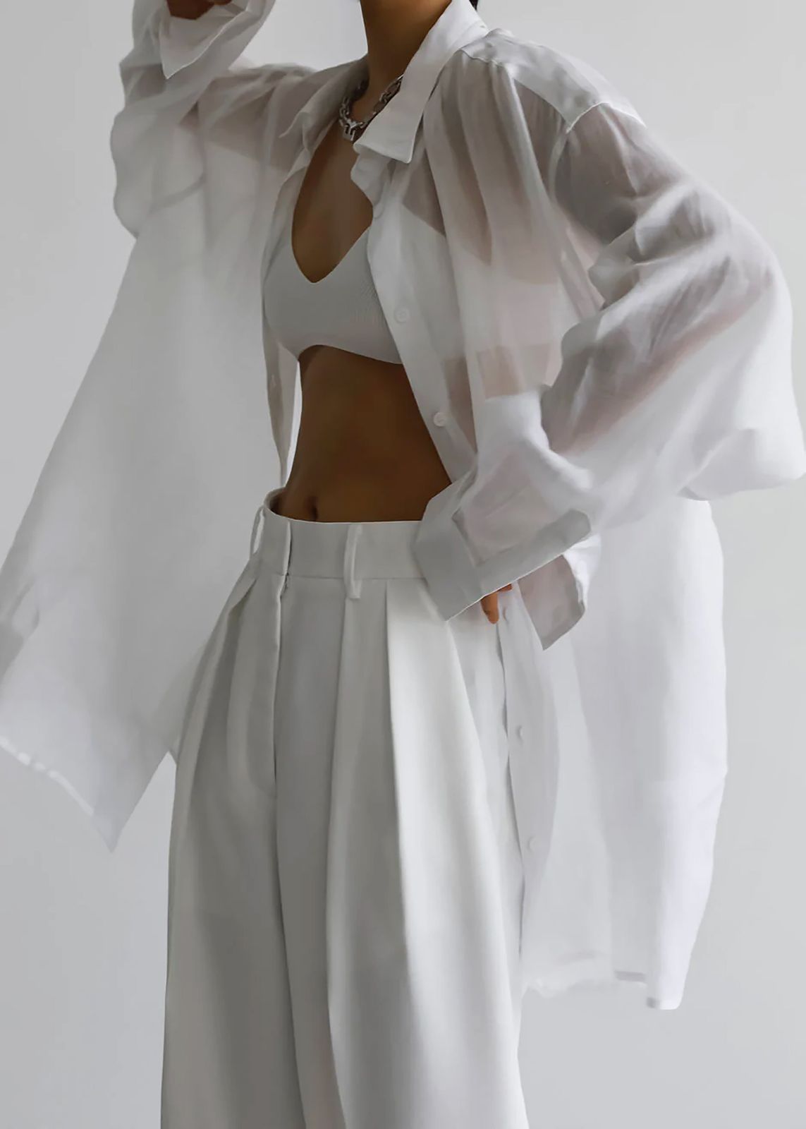 Marlow Oversized Linen Shirt - White