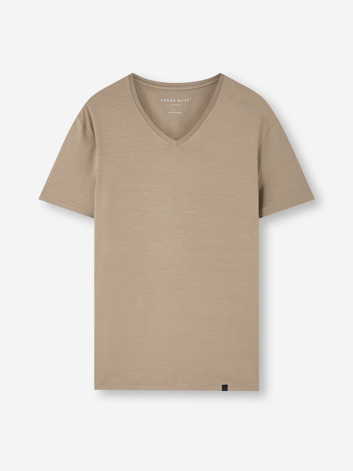 Basel Micro Modal V-neck T-shirt Taupe