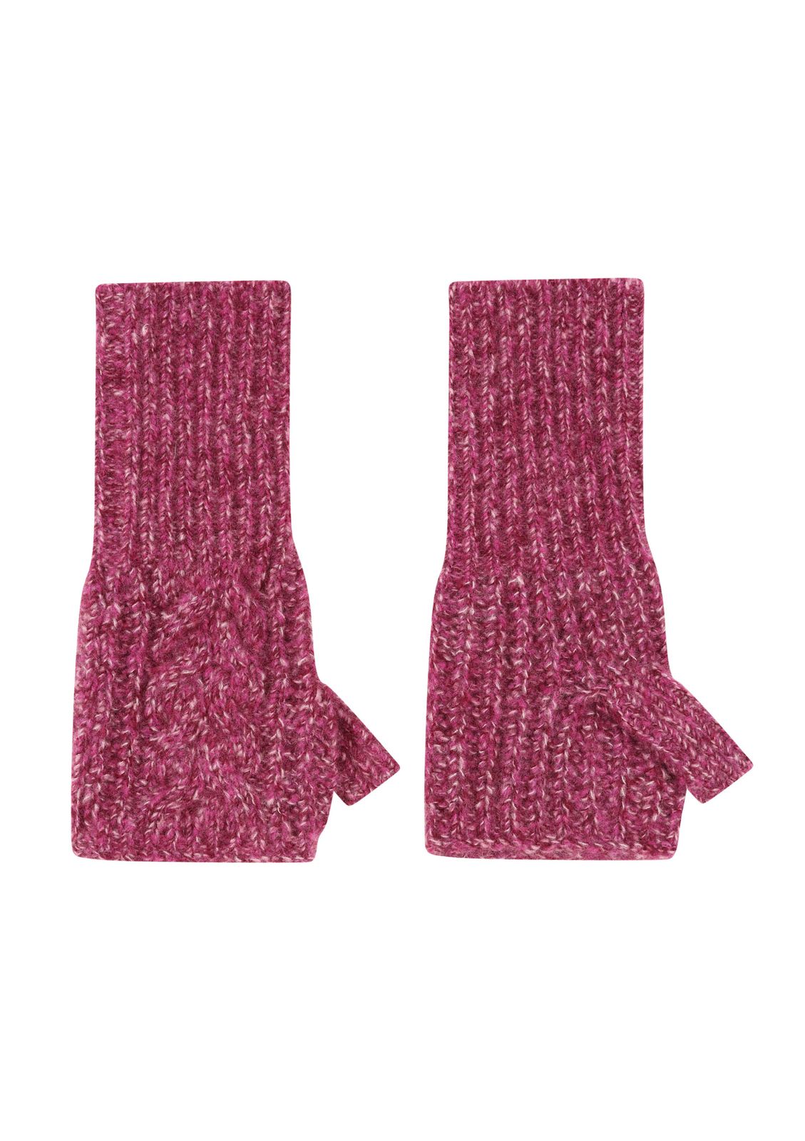 Silk & Cashmere Cable Mitt In Carlita Pink