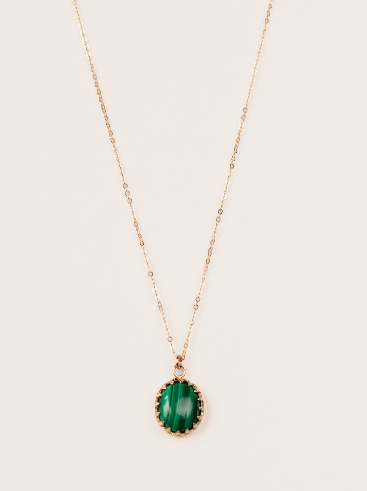 Malachite Halo Necklace