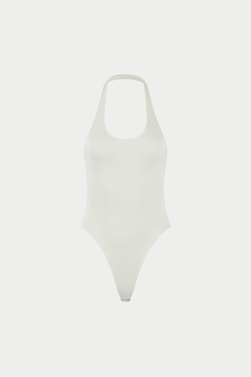 SCOOP NECK BODYSUIT - WHITE