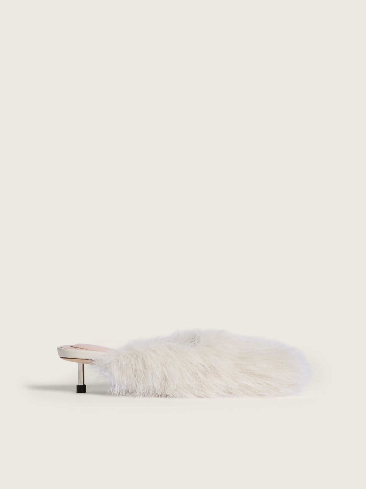 Faux Fur Mule Heel