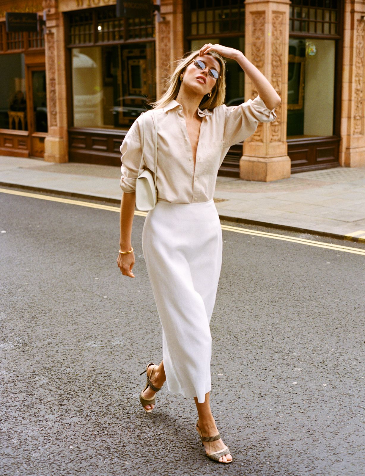 Clara Skirt: Linen, White