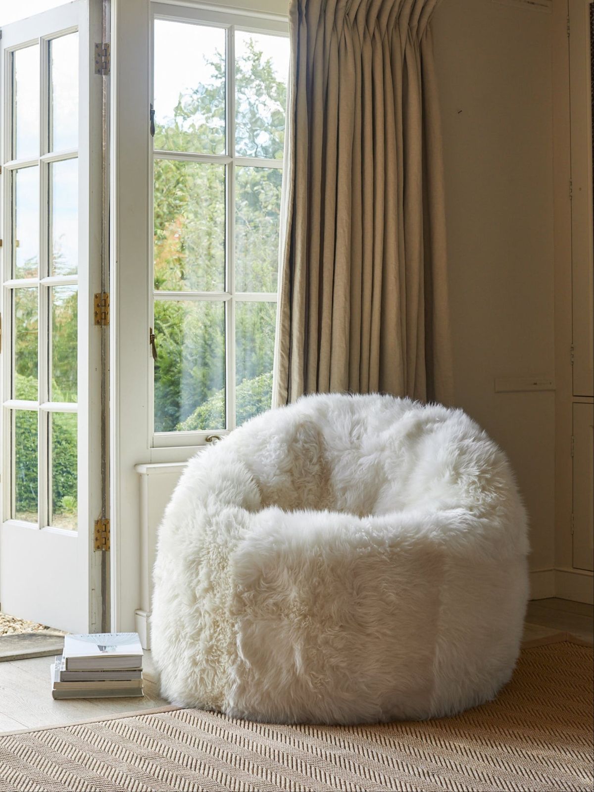 Giant Sheepskin Beanbag - Ivory