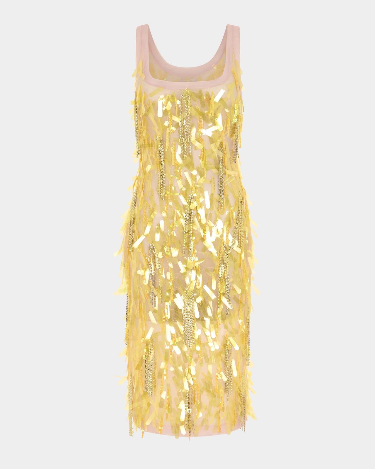 Shani Midi Dress in Embroidered Tulle