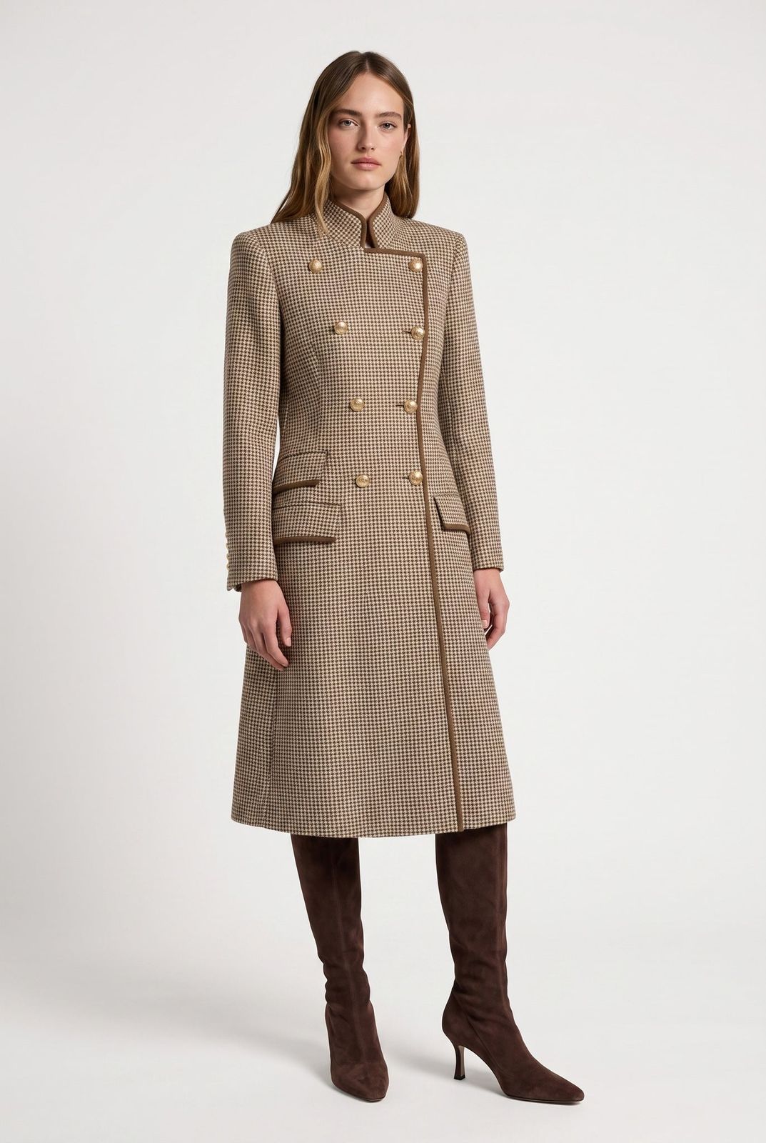 Knightsbridge Fawn Houndstooth
