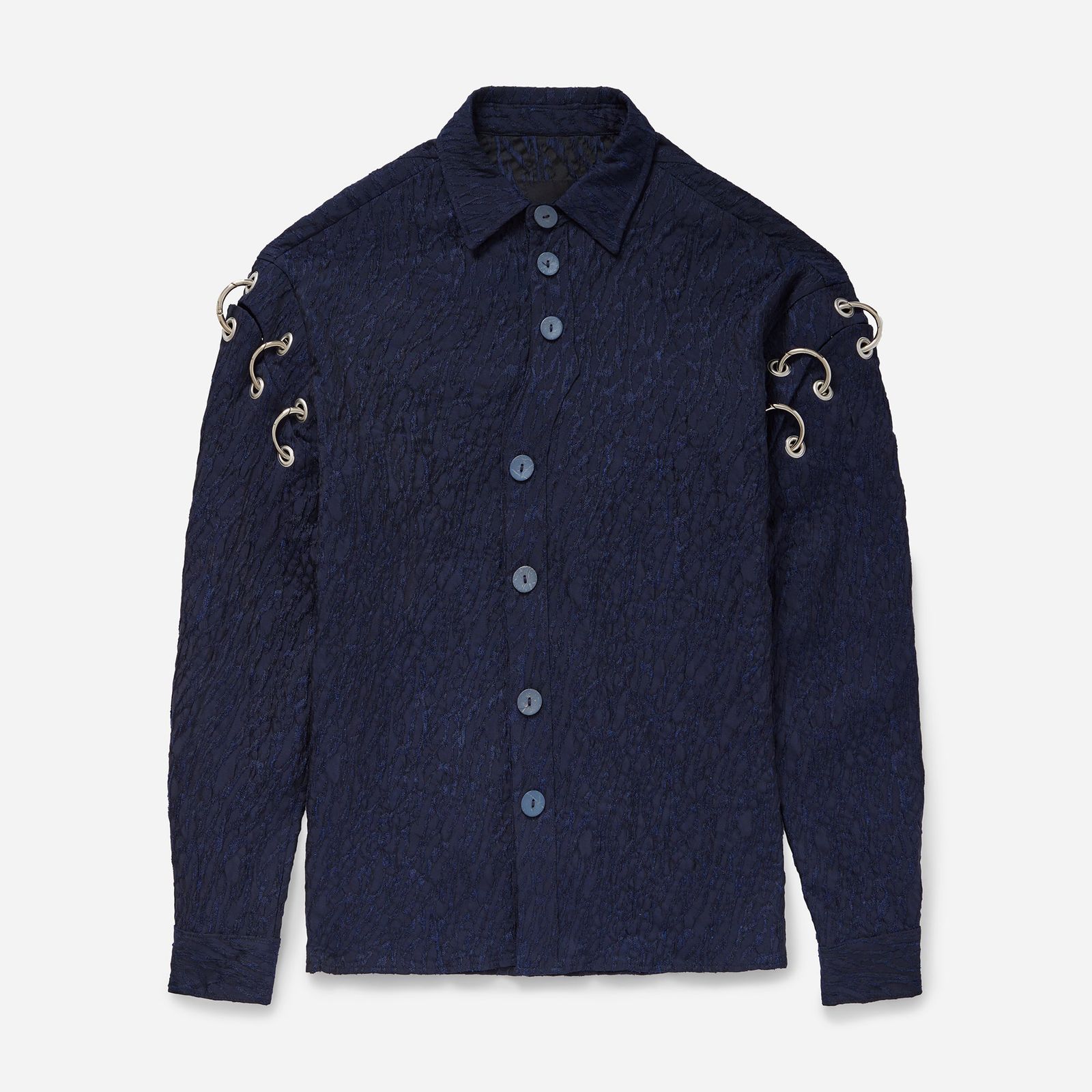 Navy Eyelet Shirt