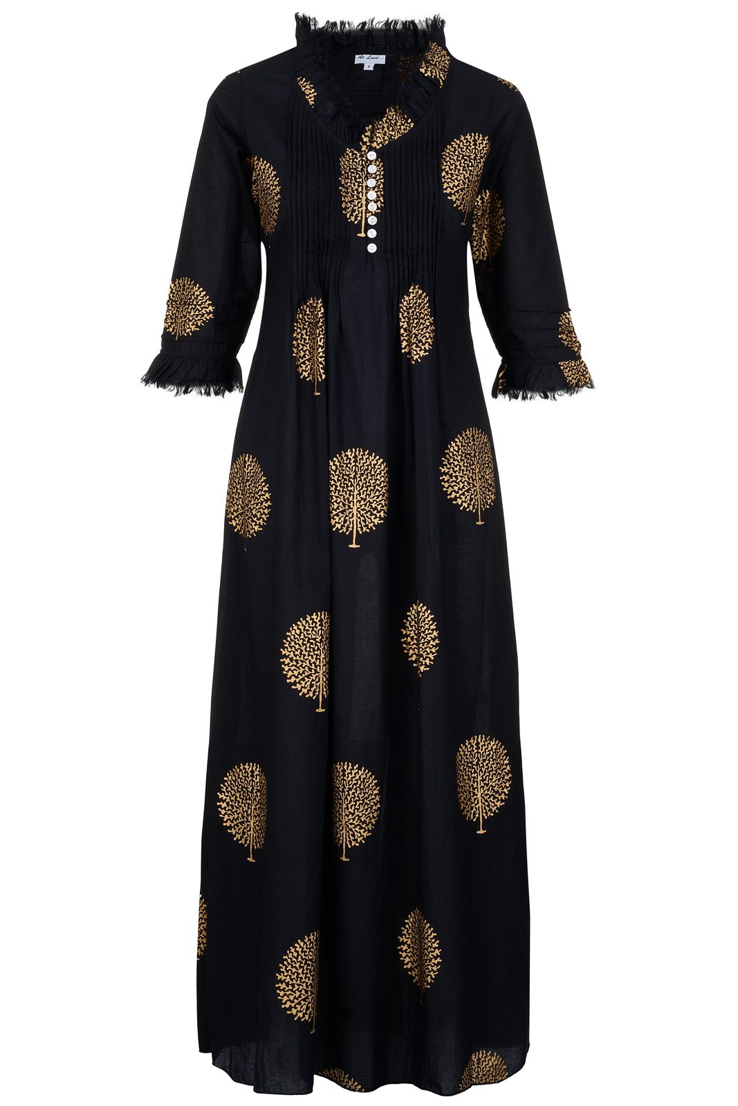 Cotton Annabel Maxi Dress In Midnight