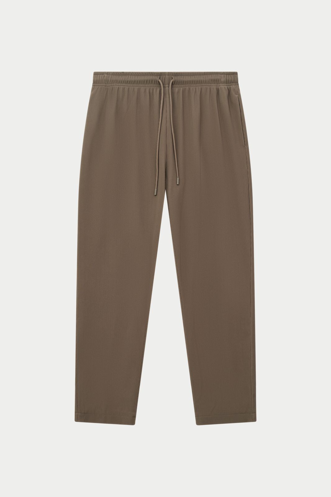 RIBBED TROUSERS - MINK