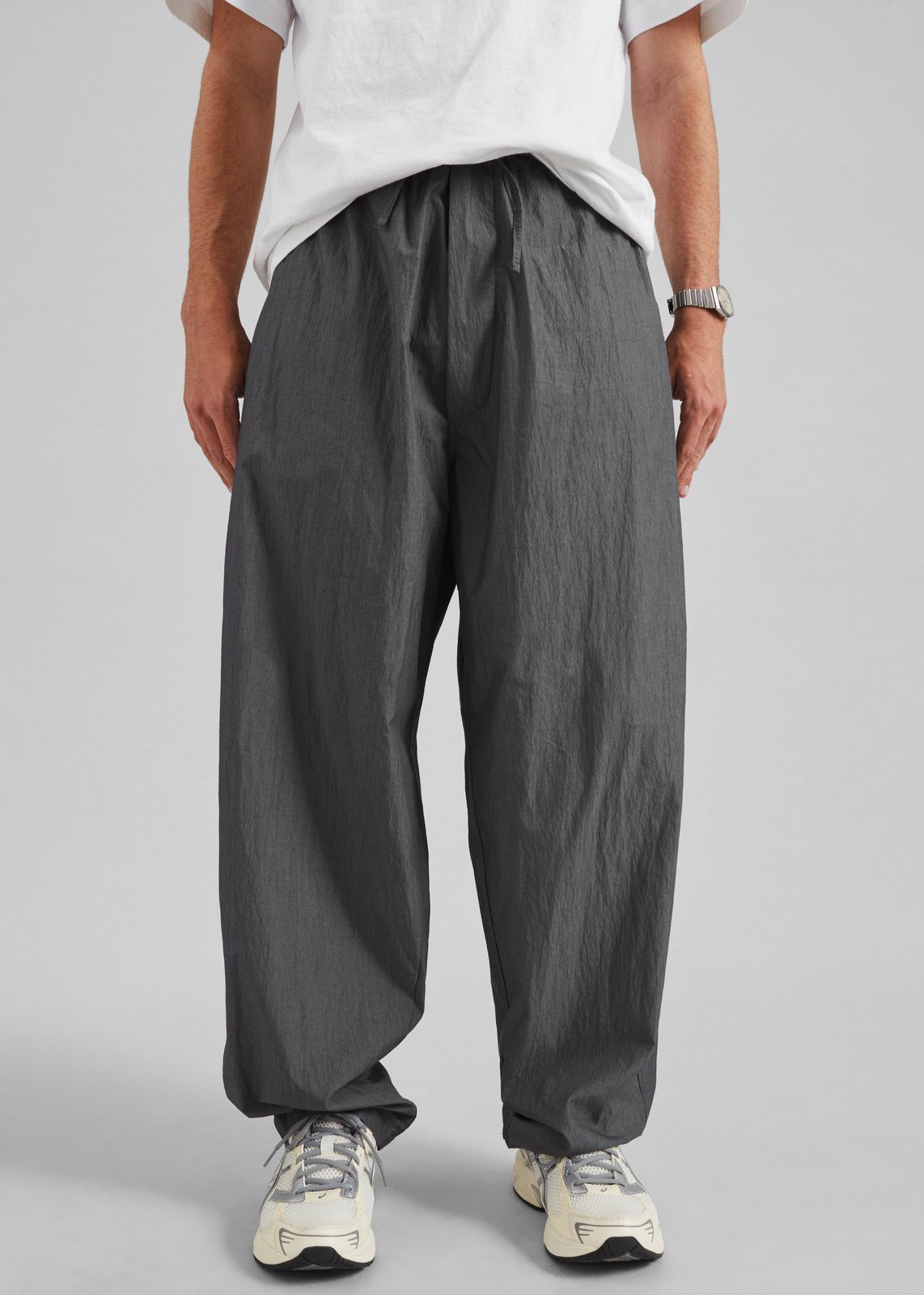 Ohio Crinkled Poplin Pants - Slate Grey