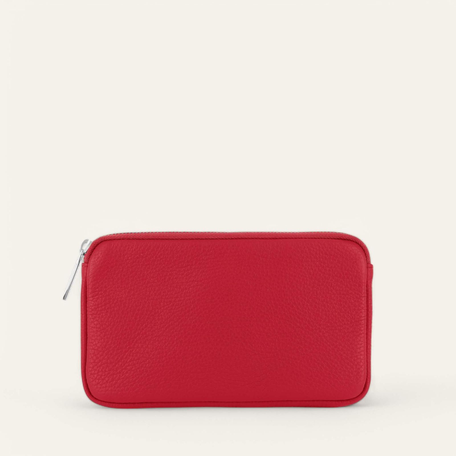 Millie Pouch | Pillarbox Red with Silver hardware