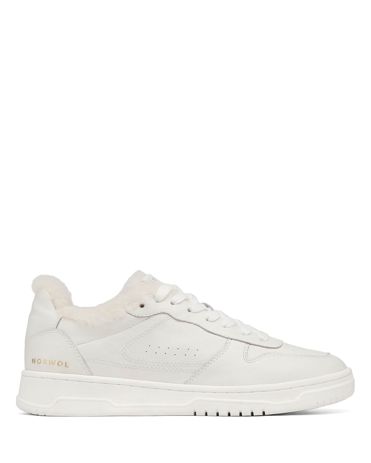 Evie-F White Leather (Shearling)