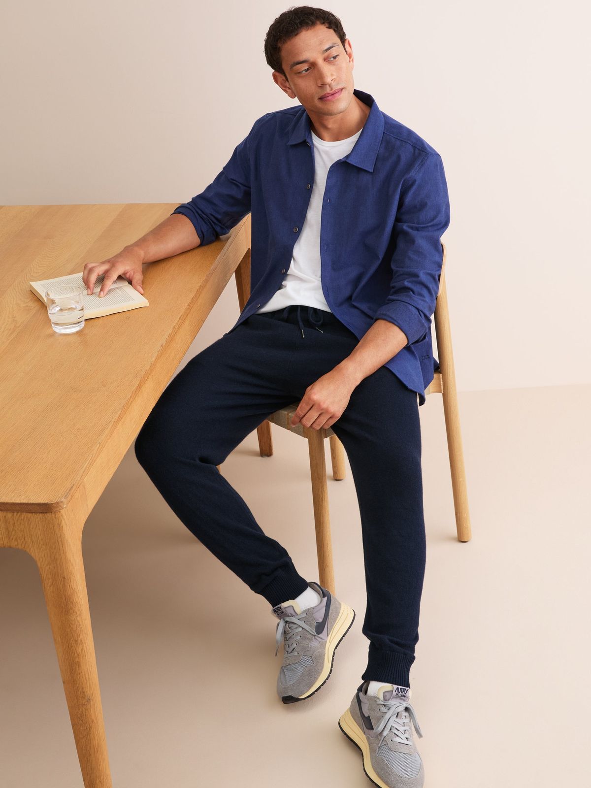 Finley Cashmere Trousers Navy Blue
