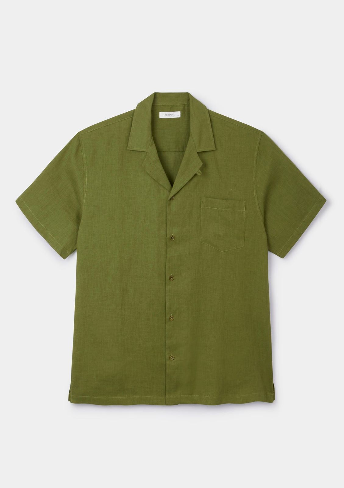 Olive Linen Cuban Shirt