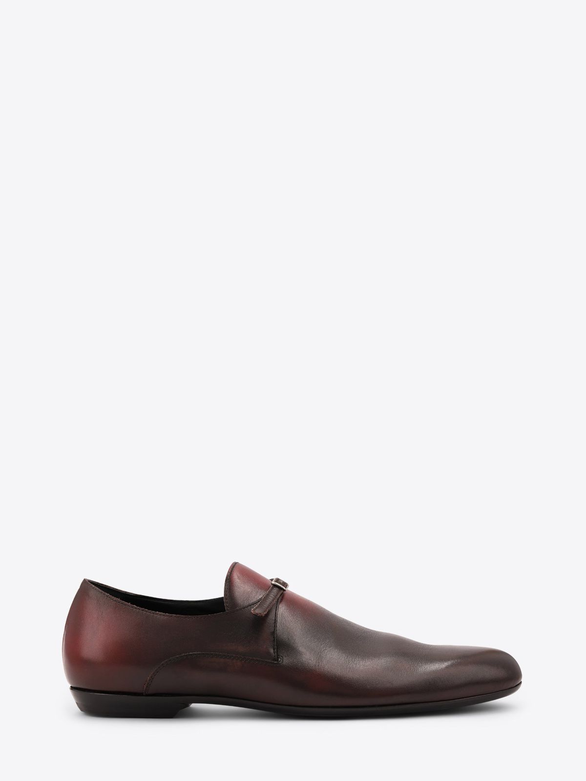 Leather monk-strap shoes
