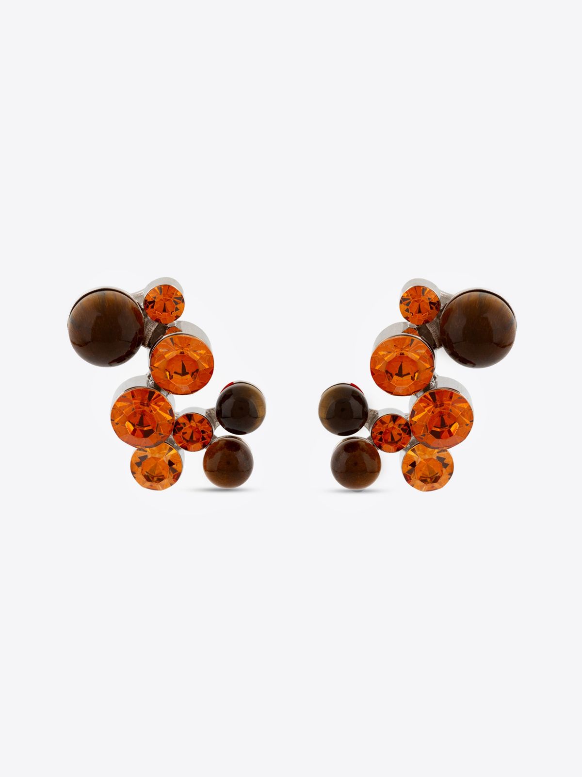 Stone pin earrings