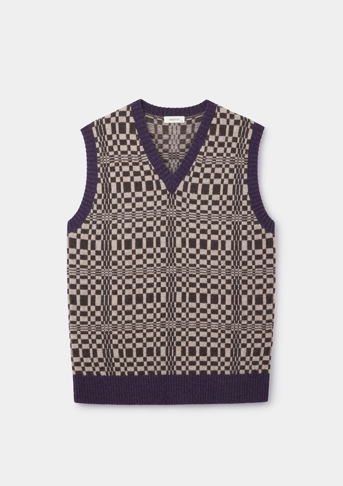 Driftwood Plaid Fair-Isle Lambswool Vest