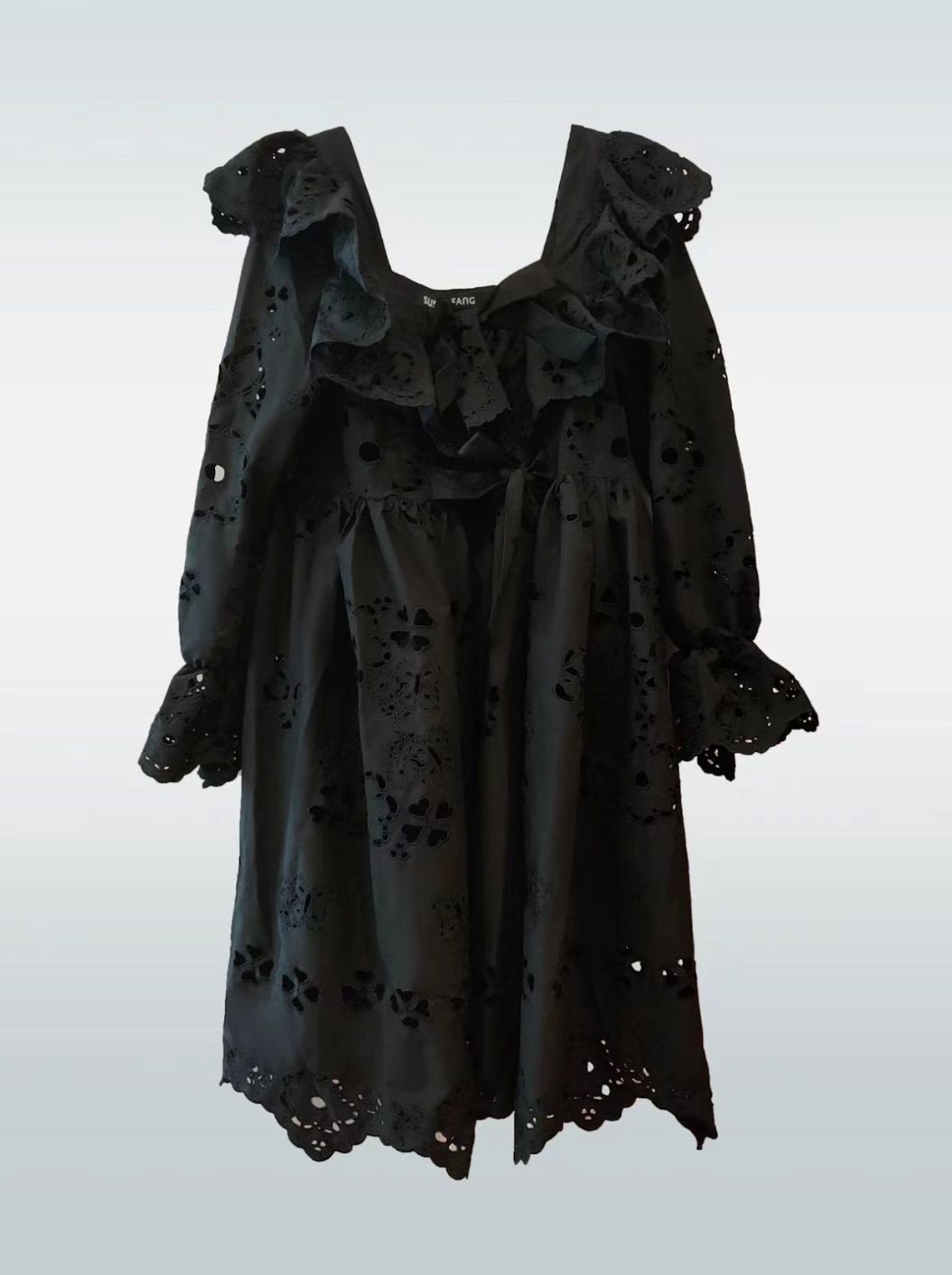 LONG SLEEVES FRILL DRESS