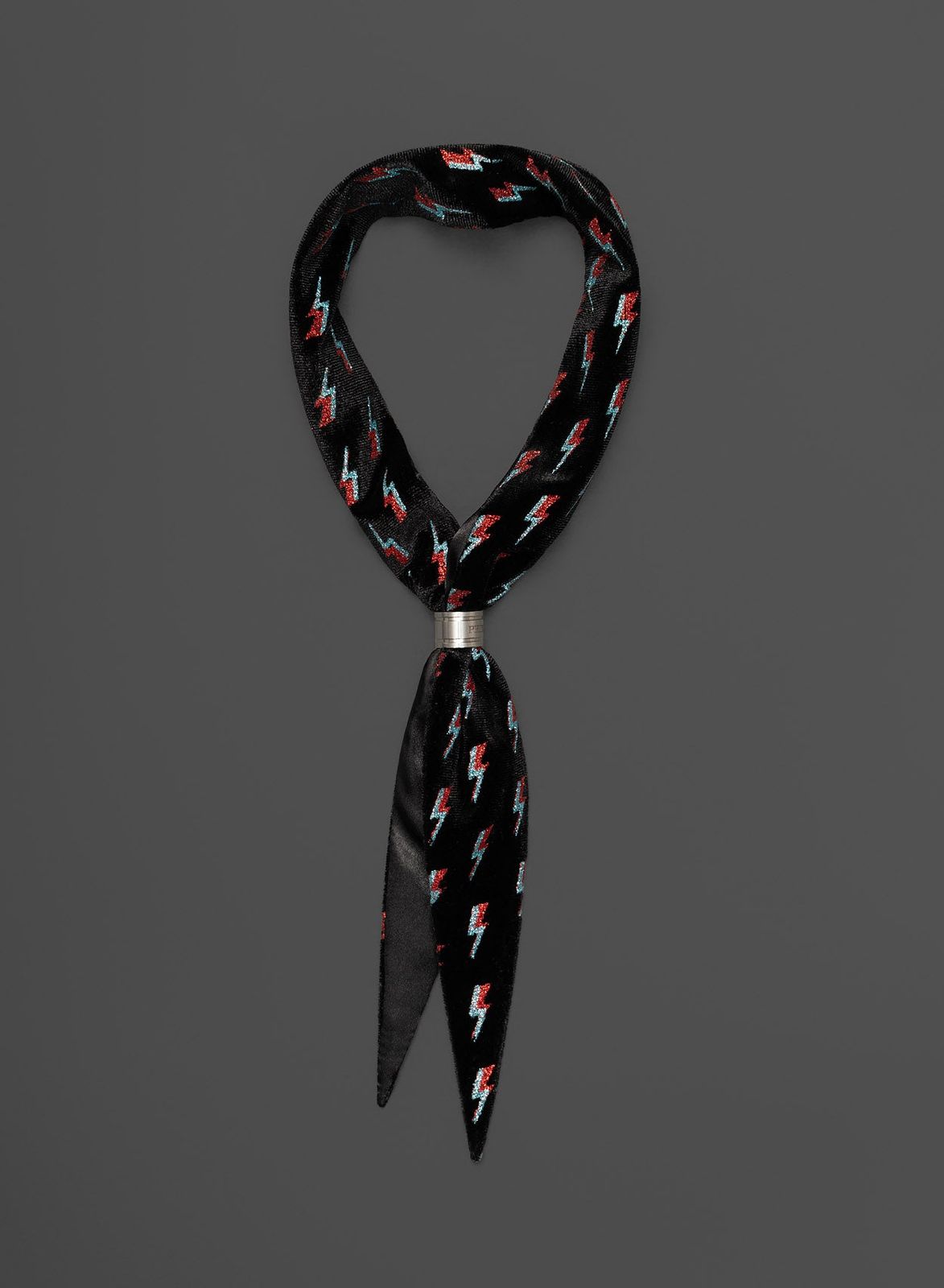 Phix X David Bowie Lightning Bolt Velvet Neck Scarf