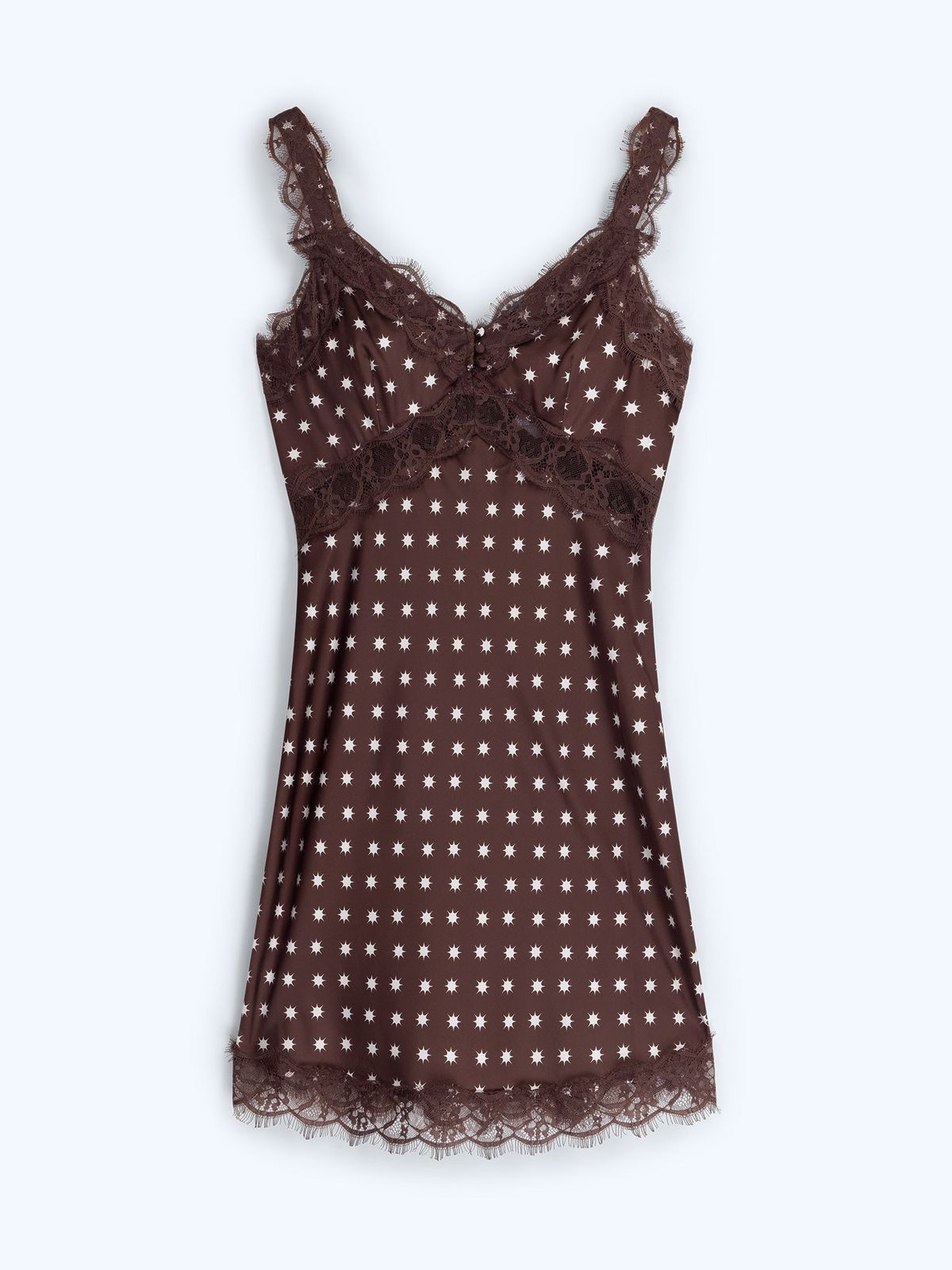 Allie Mini Dress In Brown Starburst