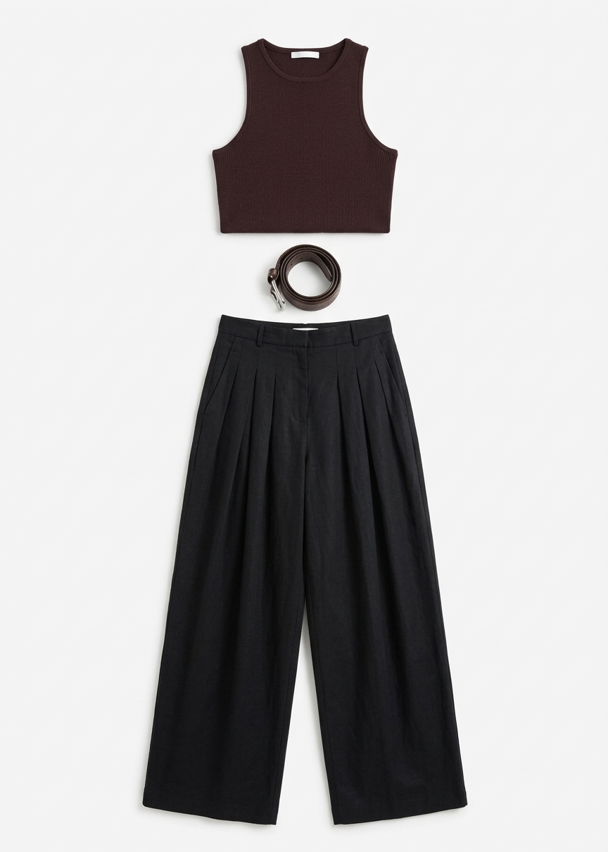 Temse Backless Knit Top - Burgundy