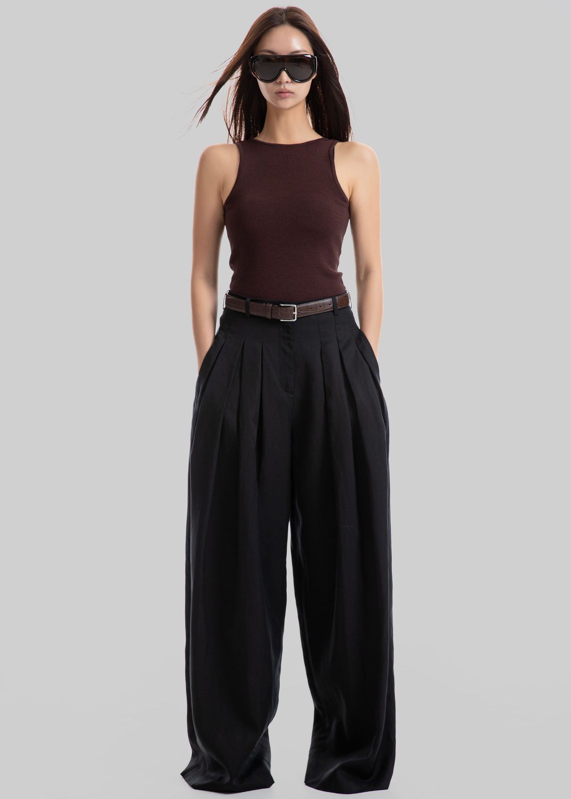 Temse Backless Knit Top - Burgundy