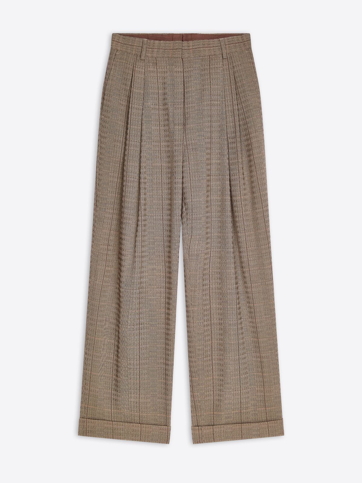 Pleated wool pants