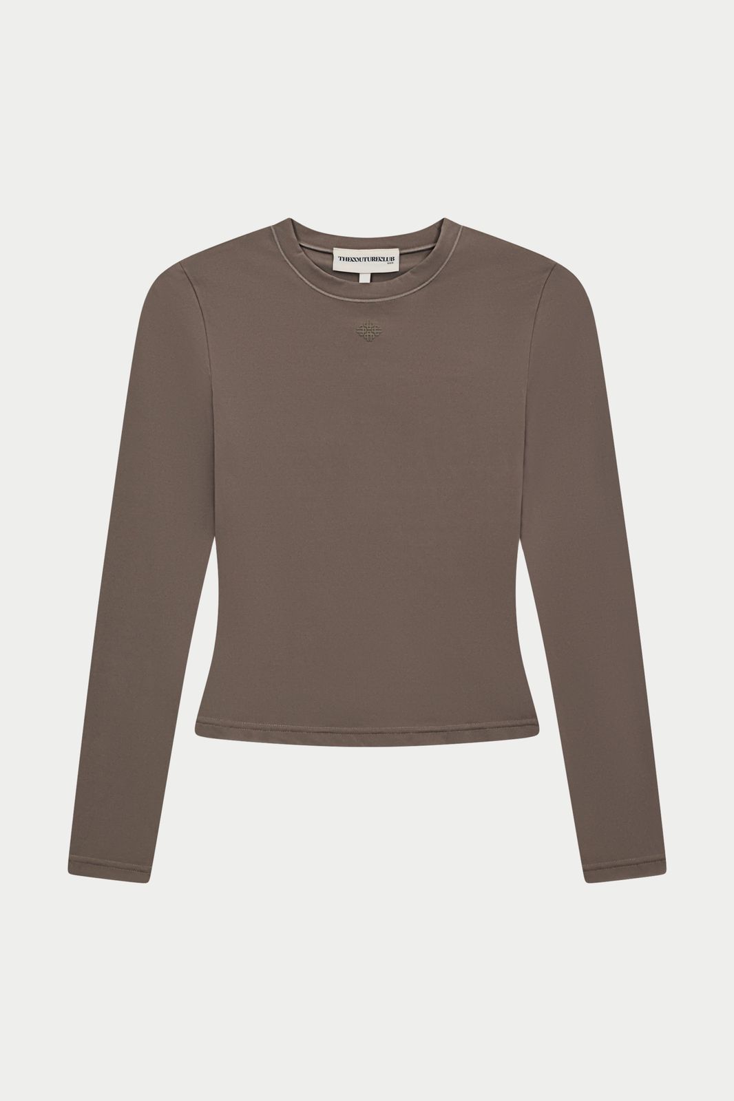 SCULPTING STRETCH LONG SLEEVE TOP - COCOA
