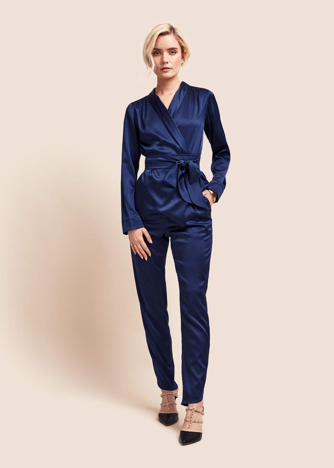 Roxy Estella Ink Silk Trouser Suit