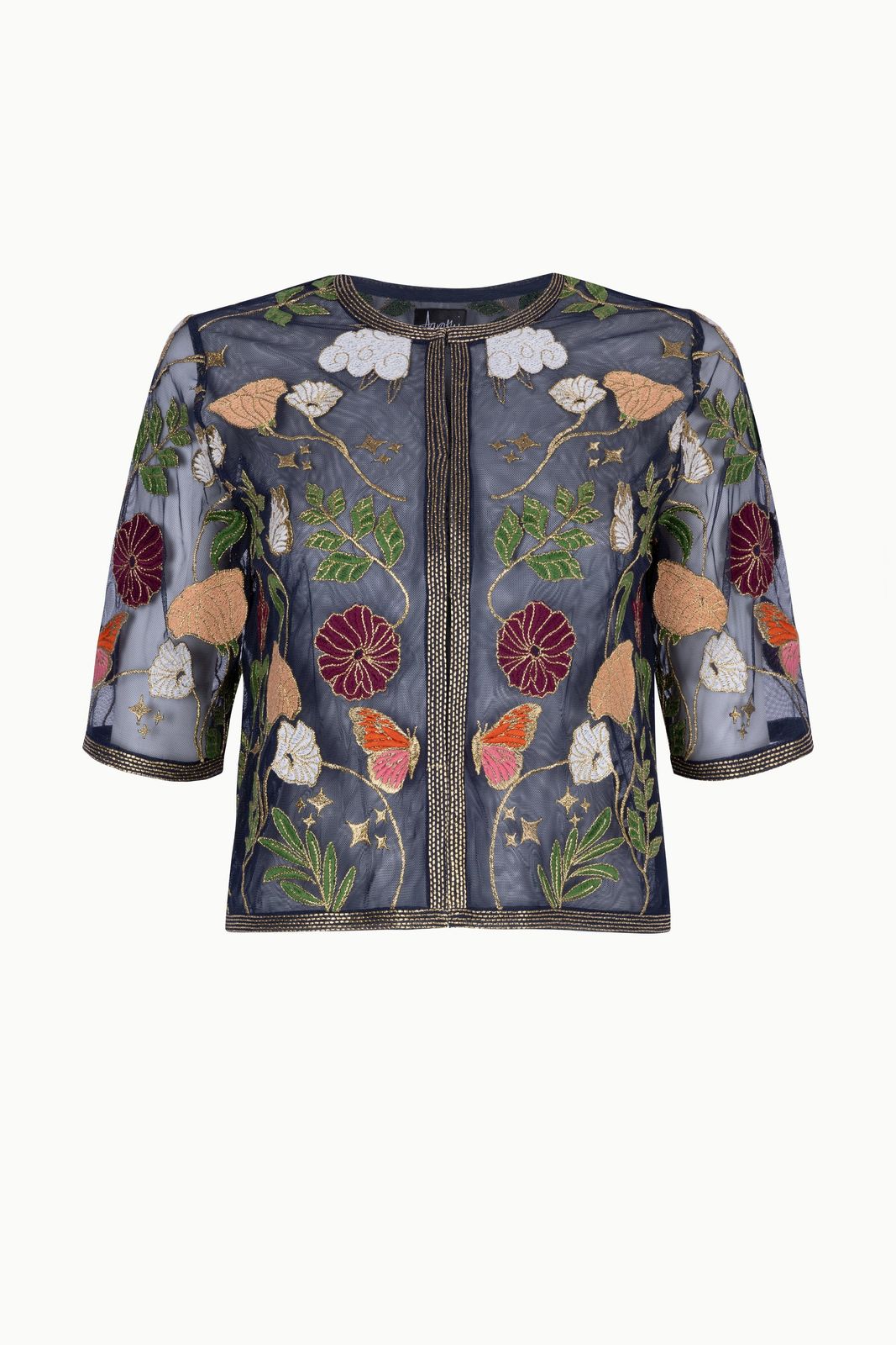 Freya Embroidered Sheer Jacket