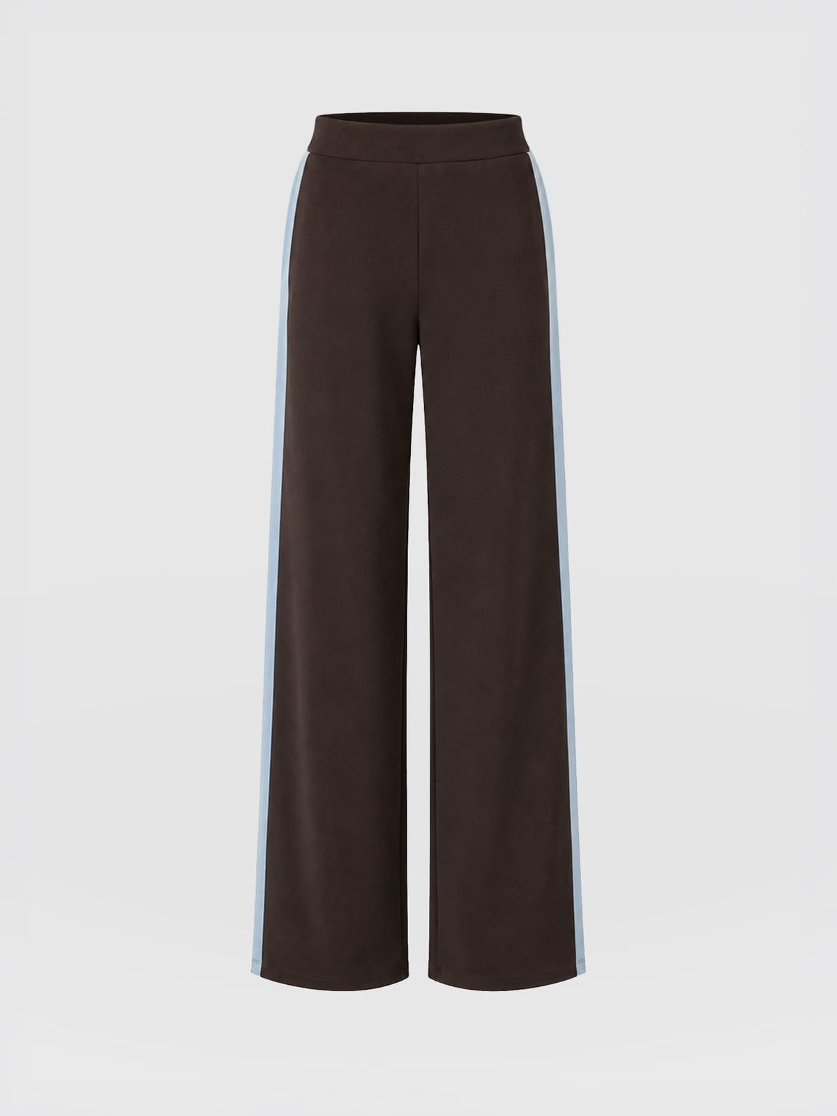 Hoxton Wide Leg Pant - Chocolate - Blue Stripe