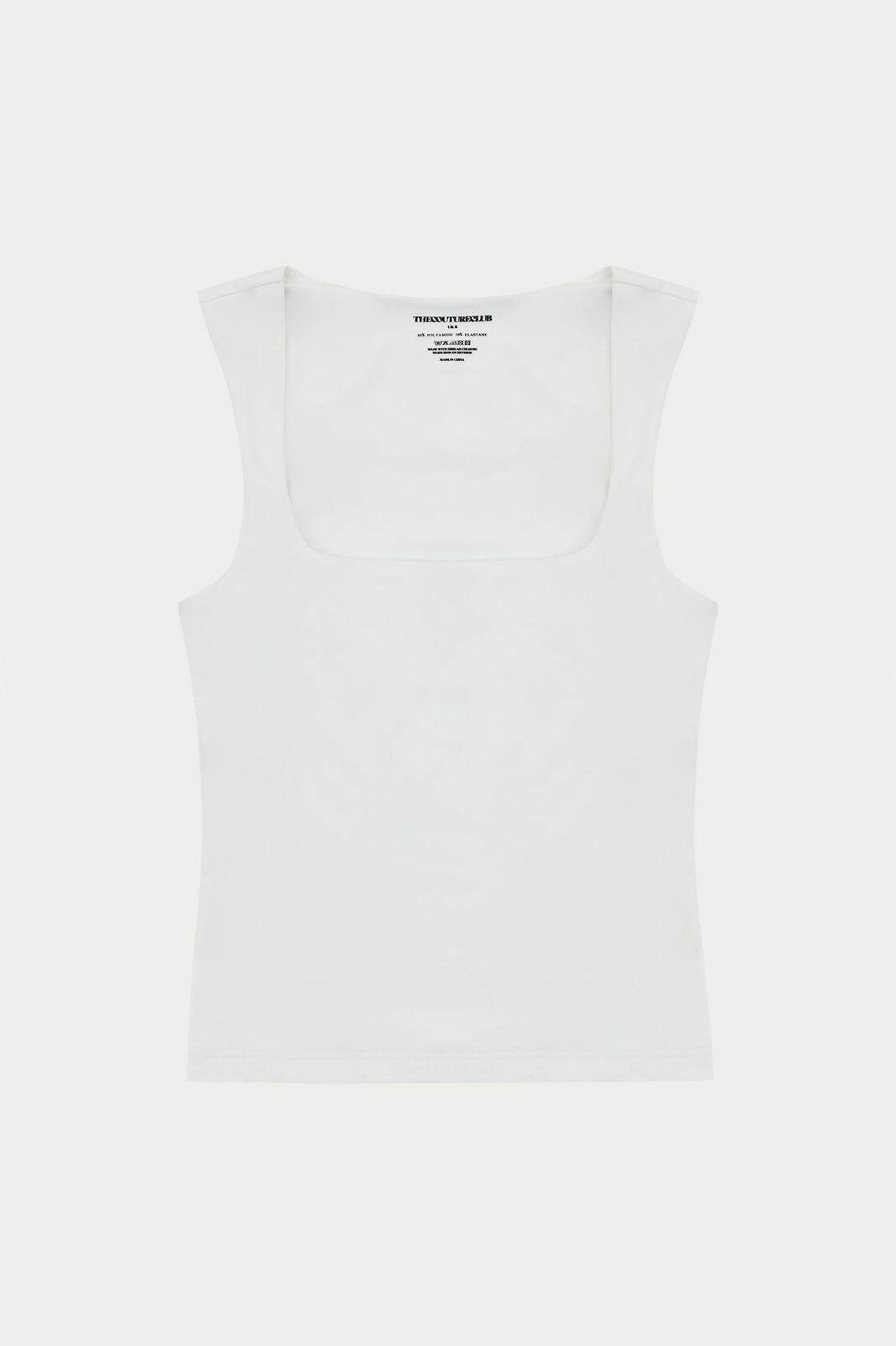 SCULPTING STRETCH SCOOP NECK TOP - WHITE