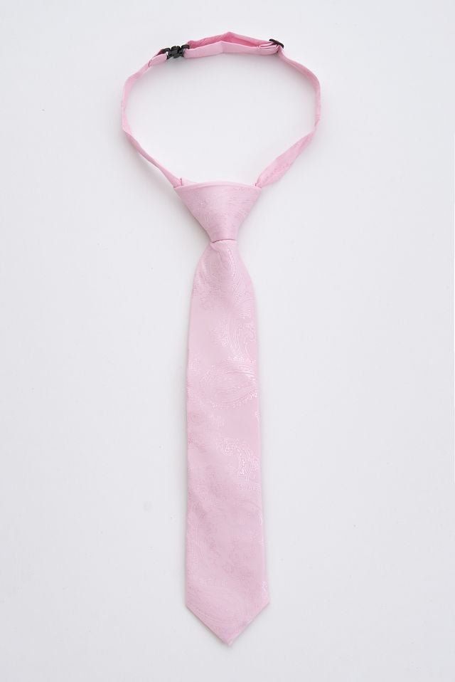 Junior Pink Paisley Tie
