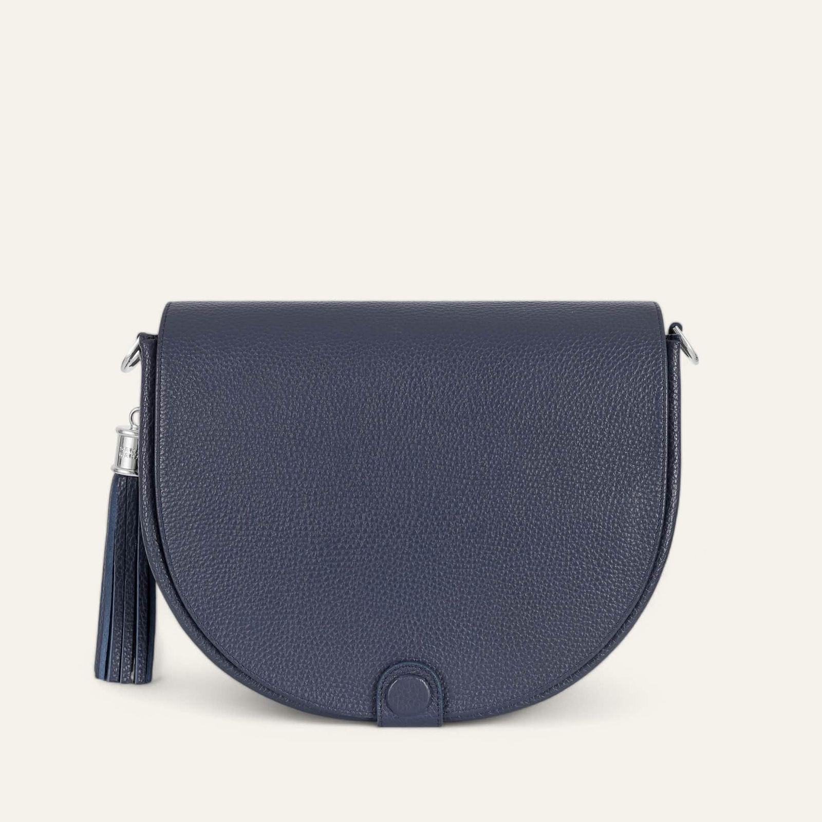 Luna Satchel | Navy with Silver hardware