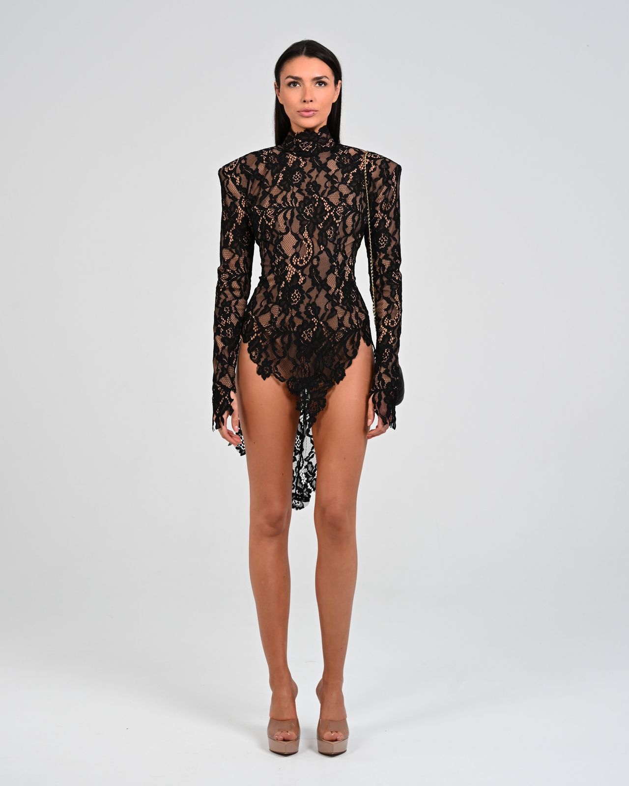 Gardinia Romper in Black Lace