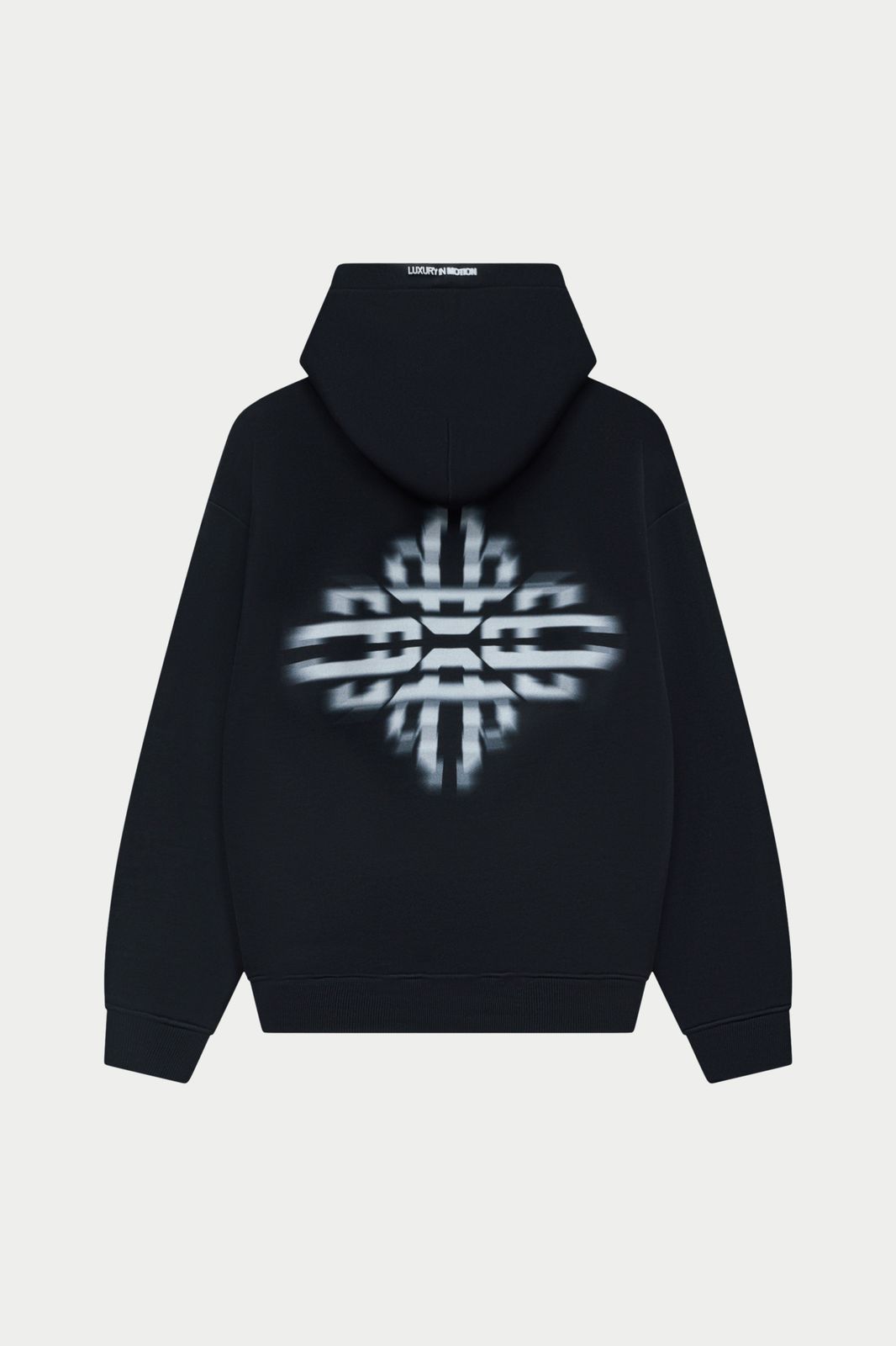 LUXURY IN MOTION GRAPHIC HOODIE - BLACK
