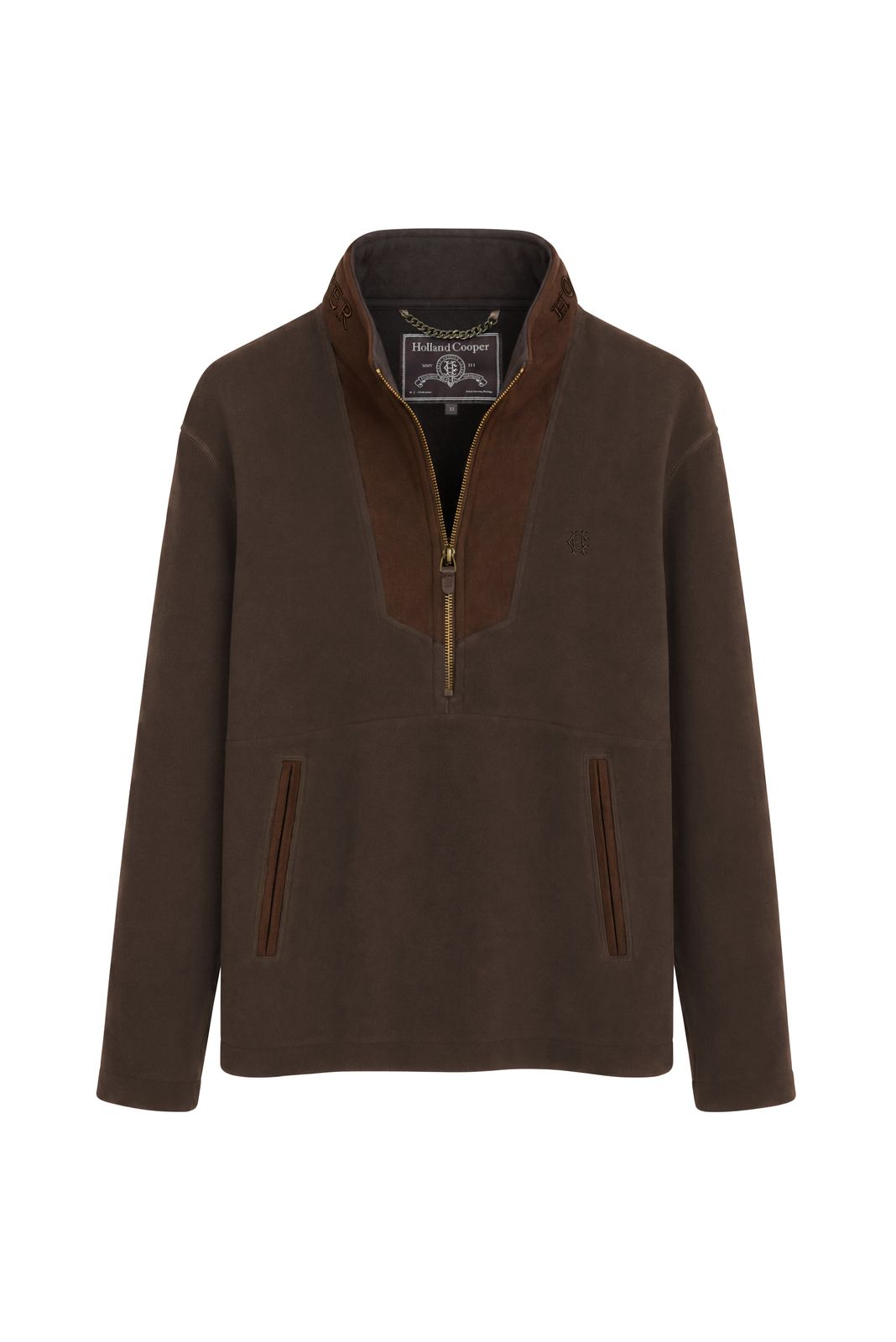 Relaxed Fit Country Quarter Zip (chocolate)