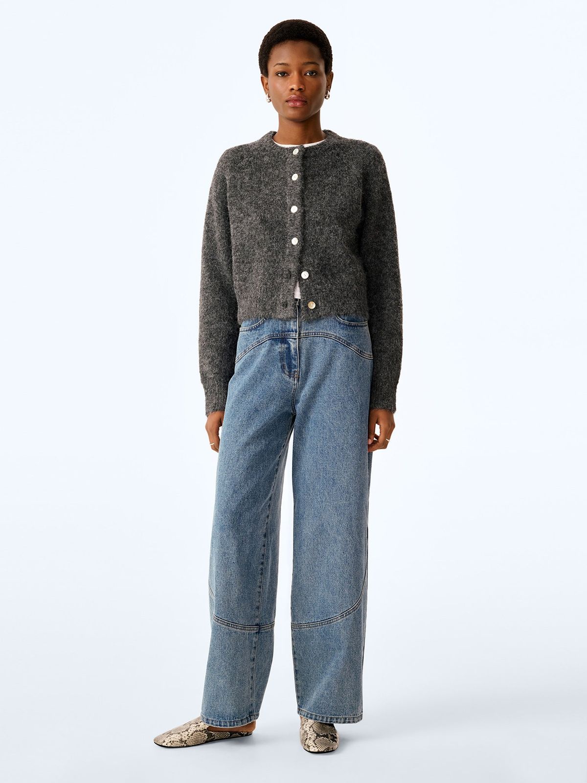 August Cardigan in Charcoal
