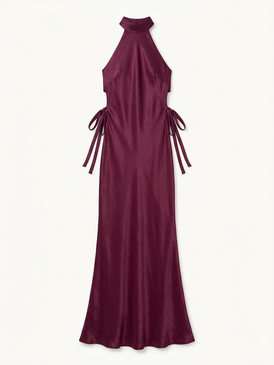 Milos Dress In Deep Wine