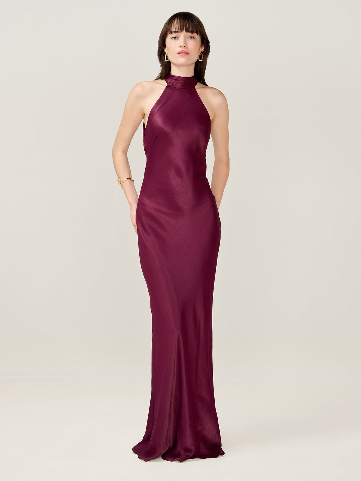 Milos Dress in Deep Wine