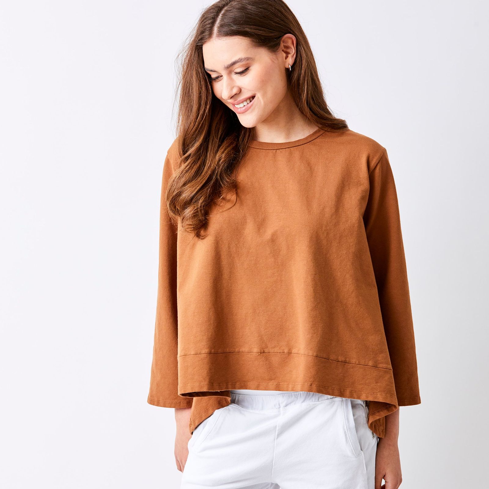 Maven Hi Lo Front Flared Sweat