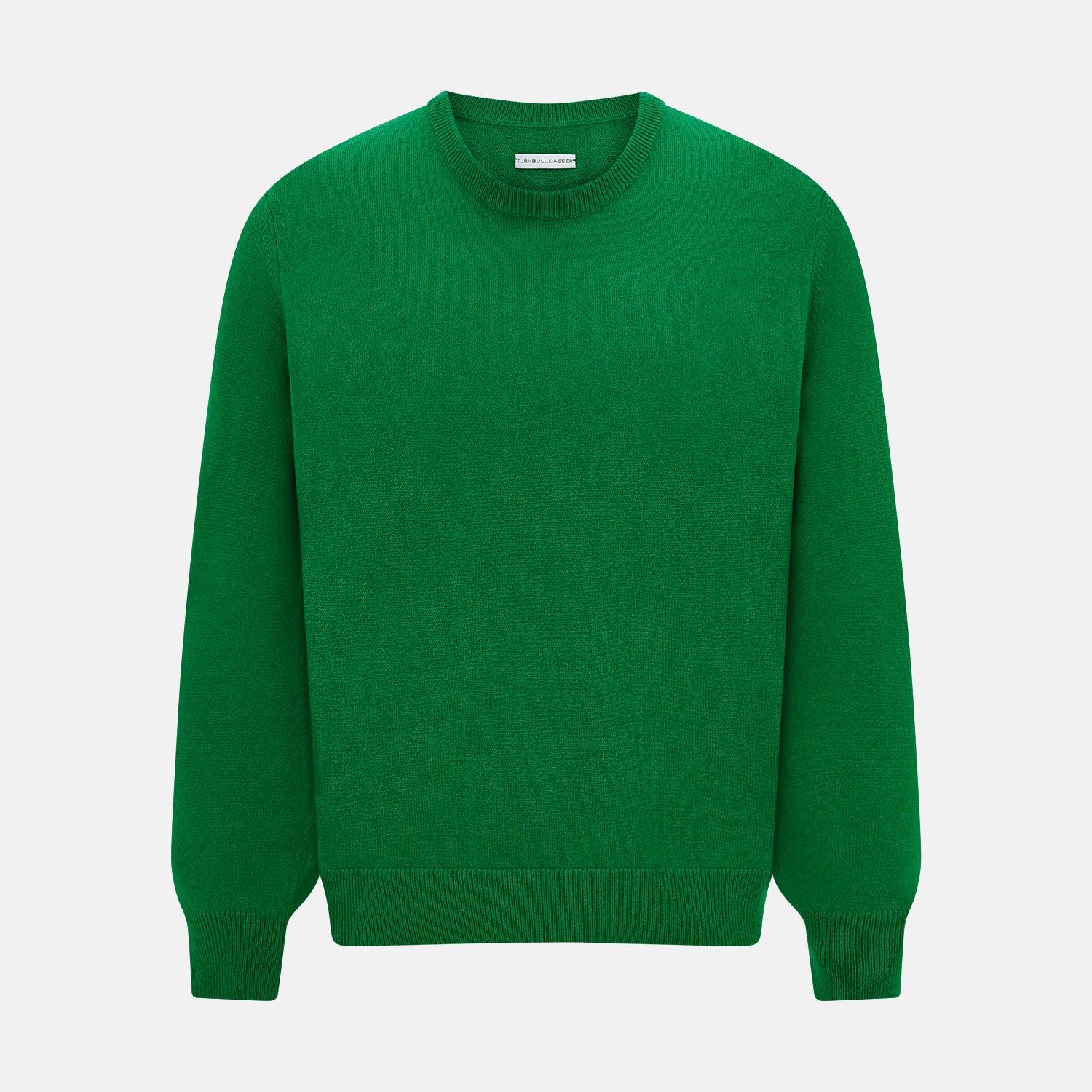 Grass Green Cashmere Round Neck Jumper